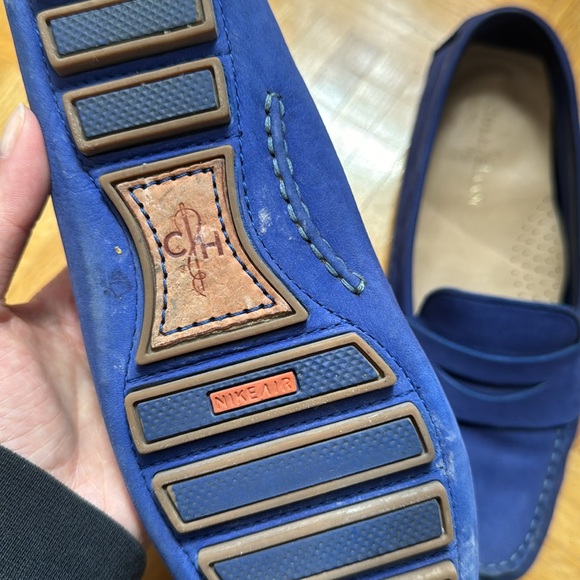 Cole Hann Cobalt Blue Leather Loafers - Picture 4 of 6